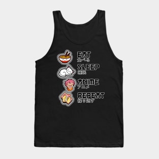 Eat Sleep Anime Repeat Tank Top